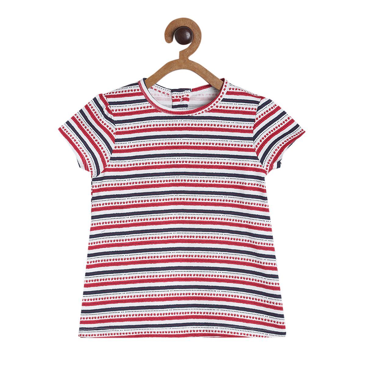 Pack of 1 knit top - navy blue & pink for 3-6 Months