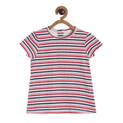 Pack of 1 knit top - navy blue & pink for 3-6 Months