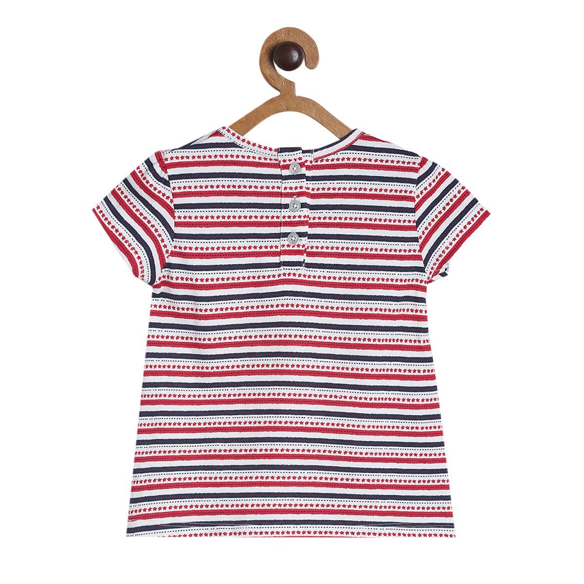 Pack of 1 knit top - navy blue & pink for 3-6 Months