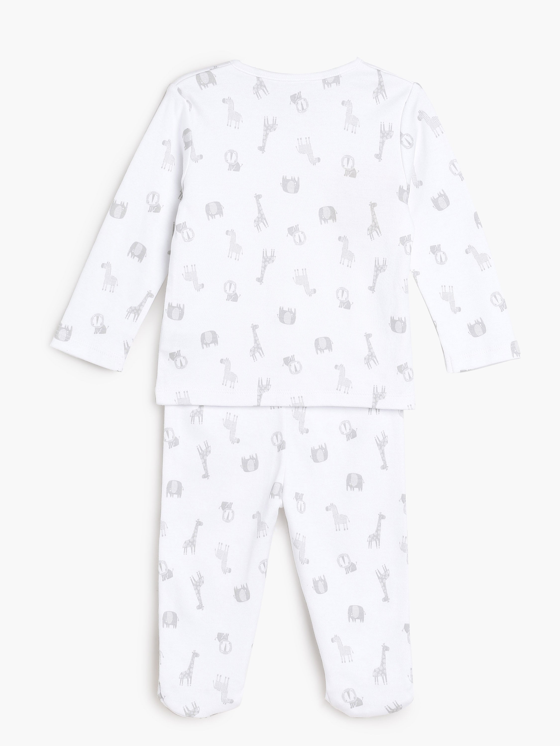 Baby Unisex Animal and Star Print Newborn Gift Set Pack of 5, White and Grey