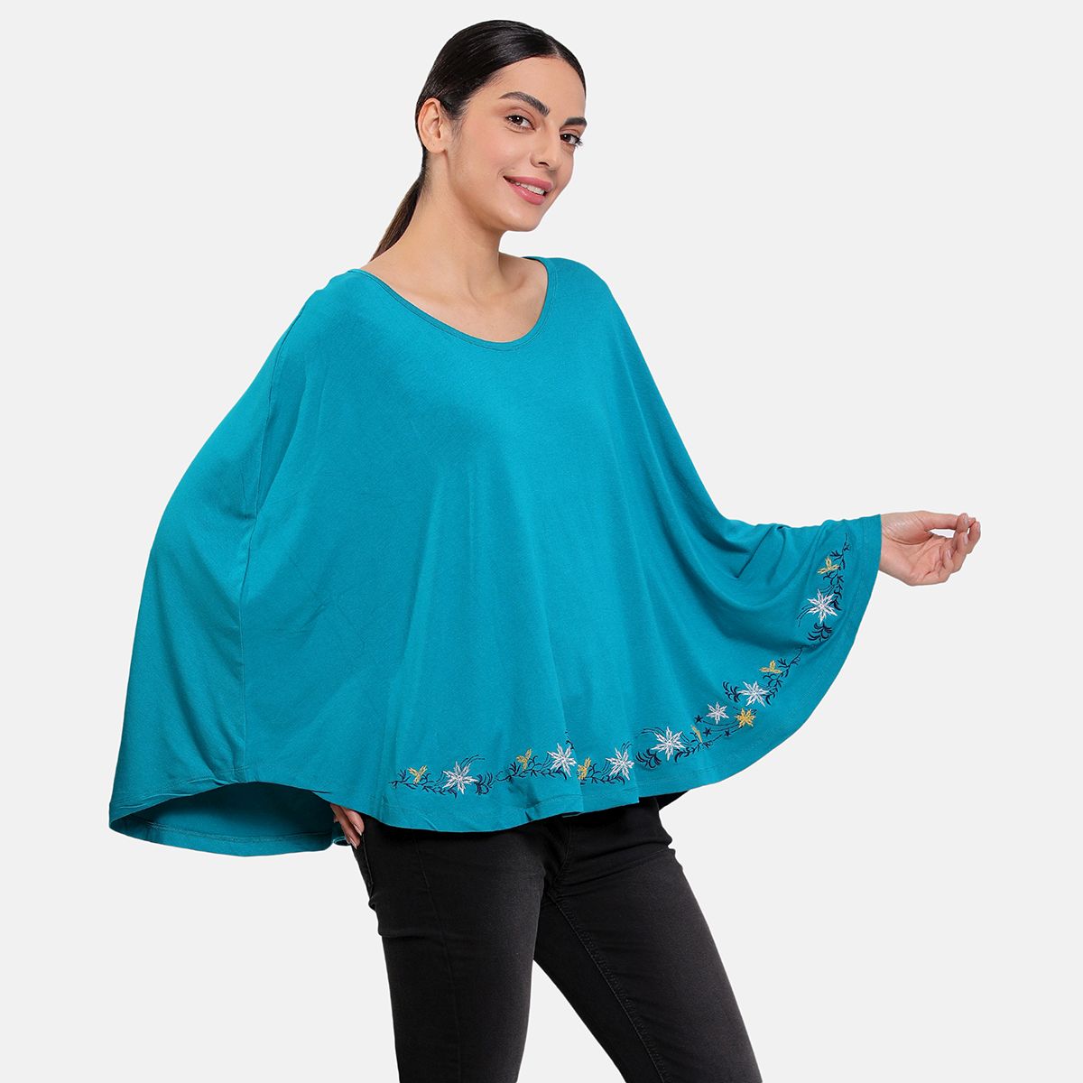 Harbor Blue Round Neck Nursing Wrapper