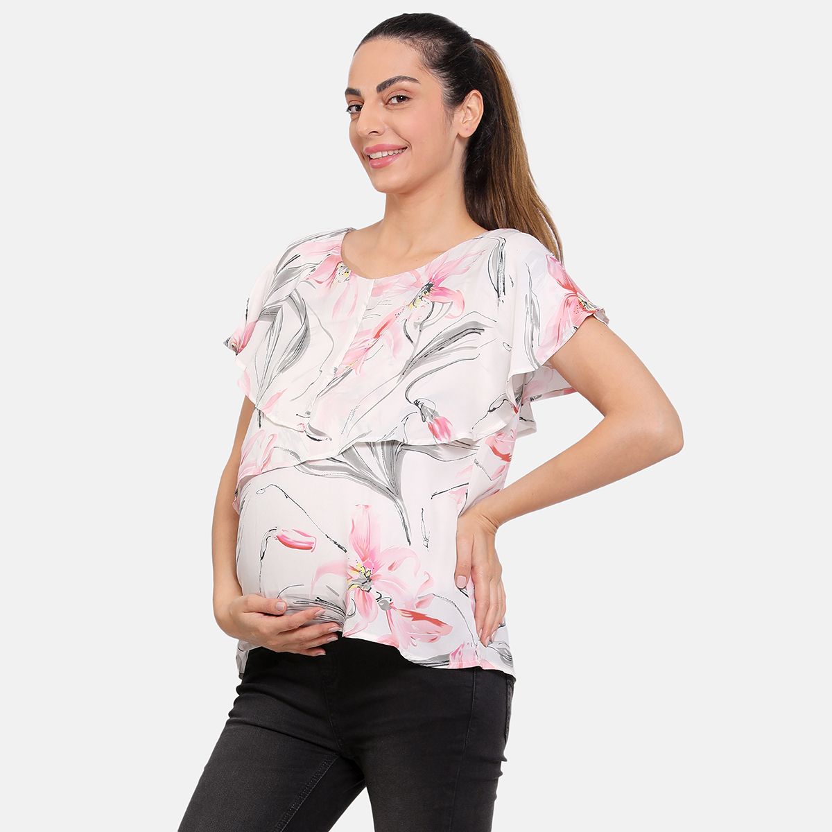 Nursing Top With Zipper