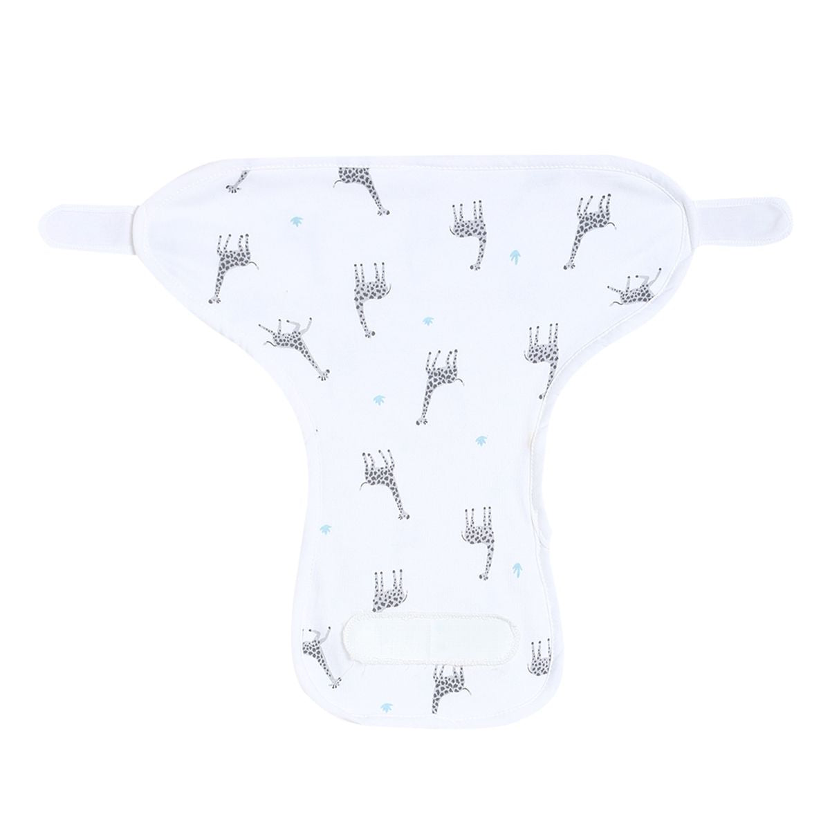Unisex White Giraffe Print Reusable Cloth Diaper with Inserts