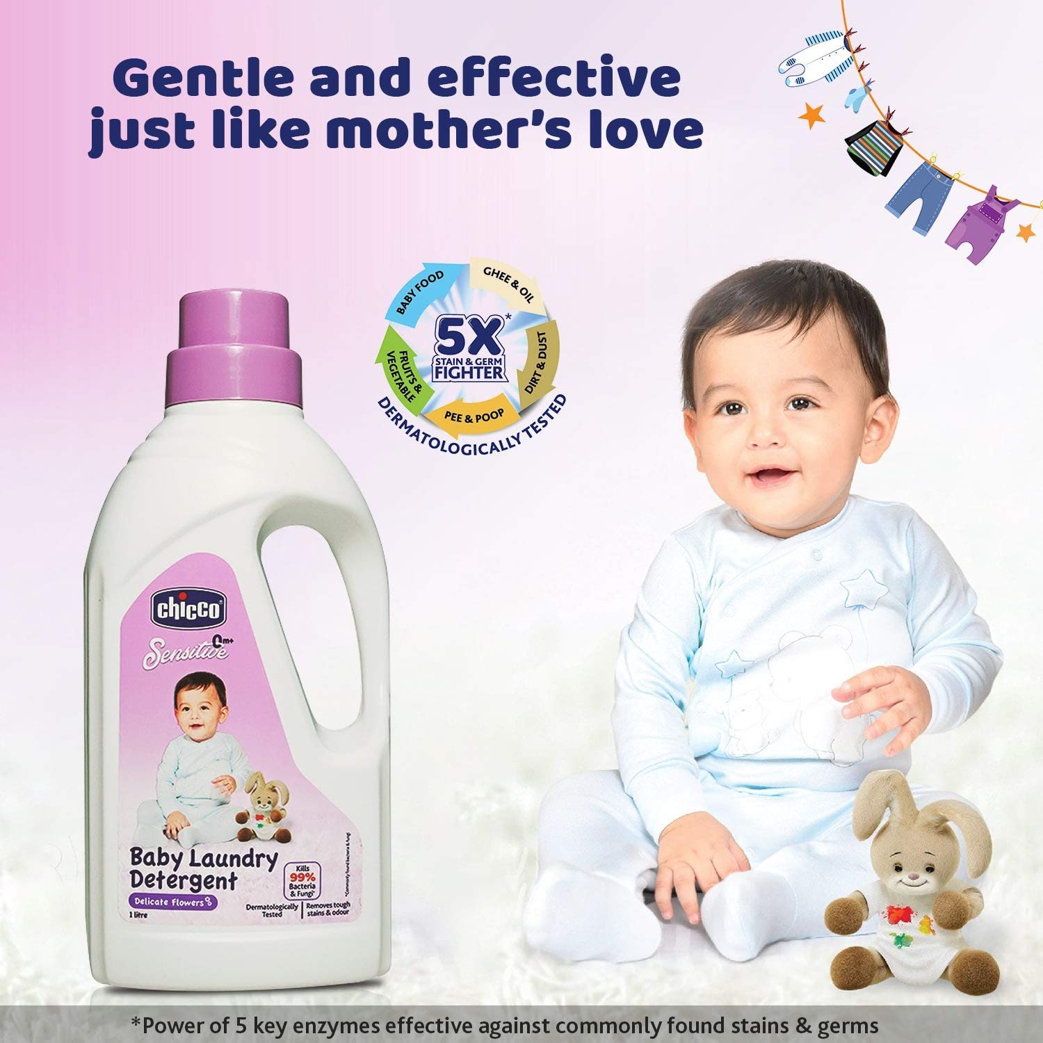 Baby Laundry Detergent (Delicate Flowers) (1L)