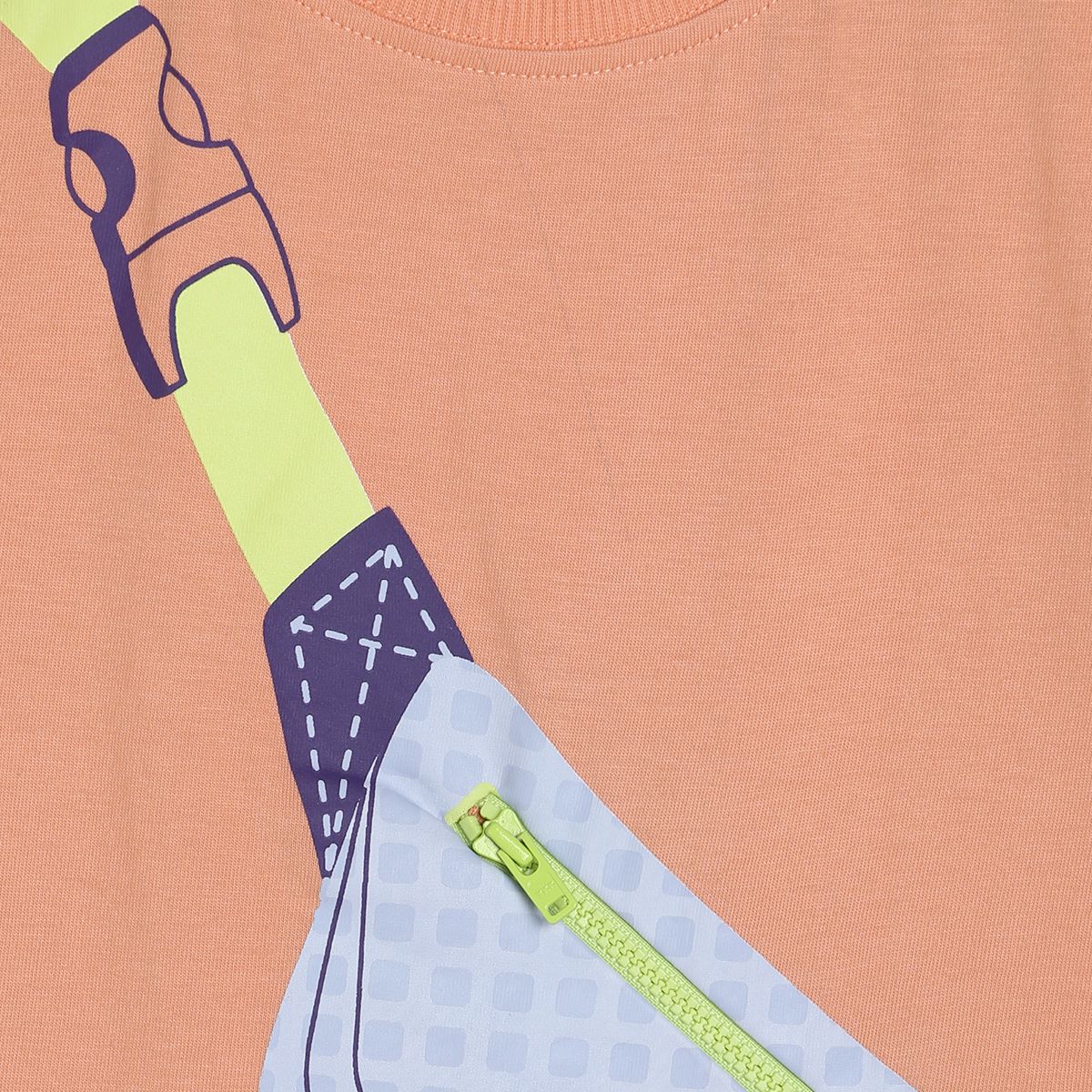 Boys Peach Pack Of 1 T-Shirt