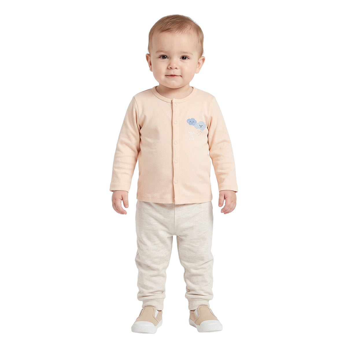 Baby Boys Blue and Cream Knit Front Open Vest Pack of 2 Casual Wear