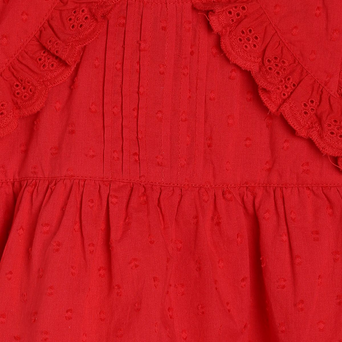 Girls Red Pack Of 1 Woven Top