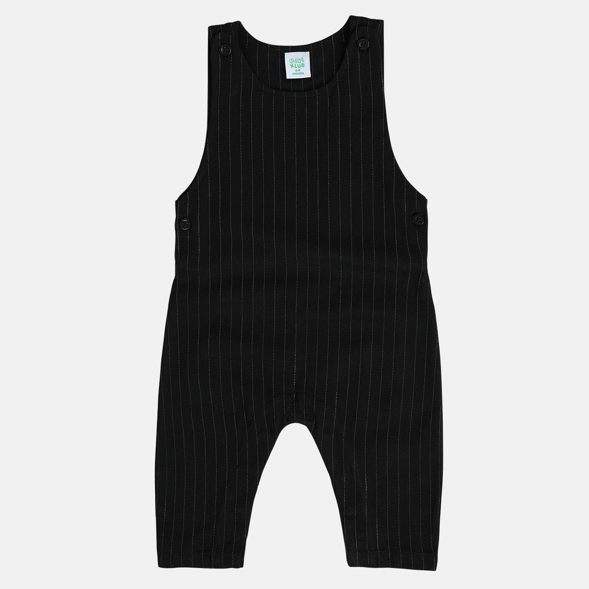 Boys Cotton Full Sleeves Striped Coordinate Set - White & Black