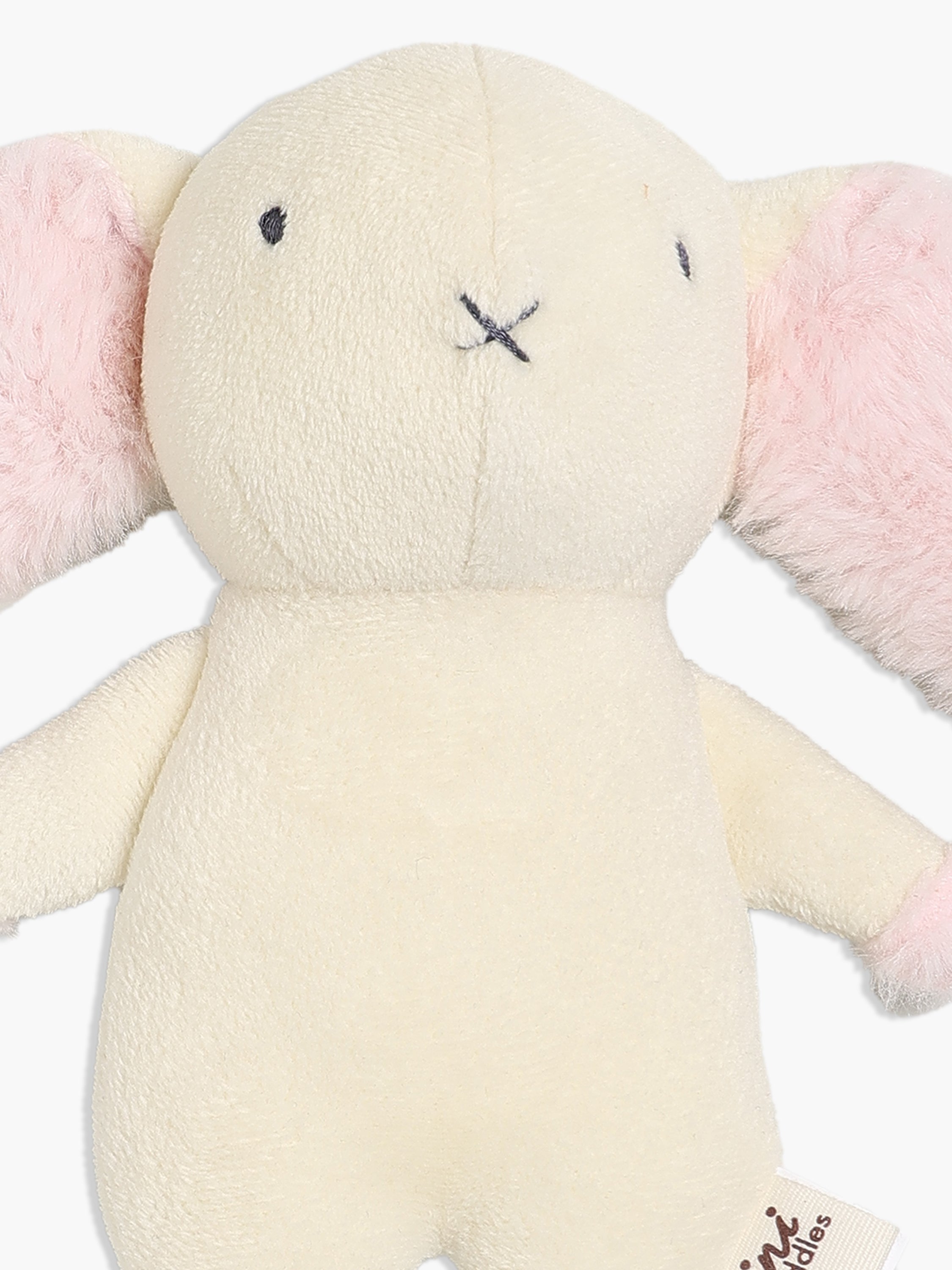 Baby Soft Bunny Plush Toy with Floppy Ears, Cream and Pink