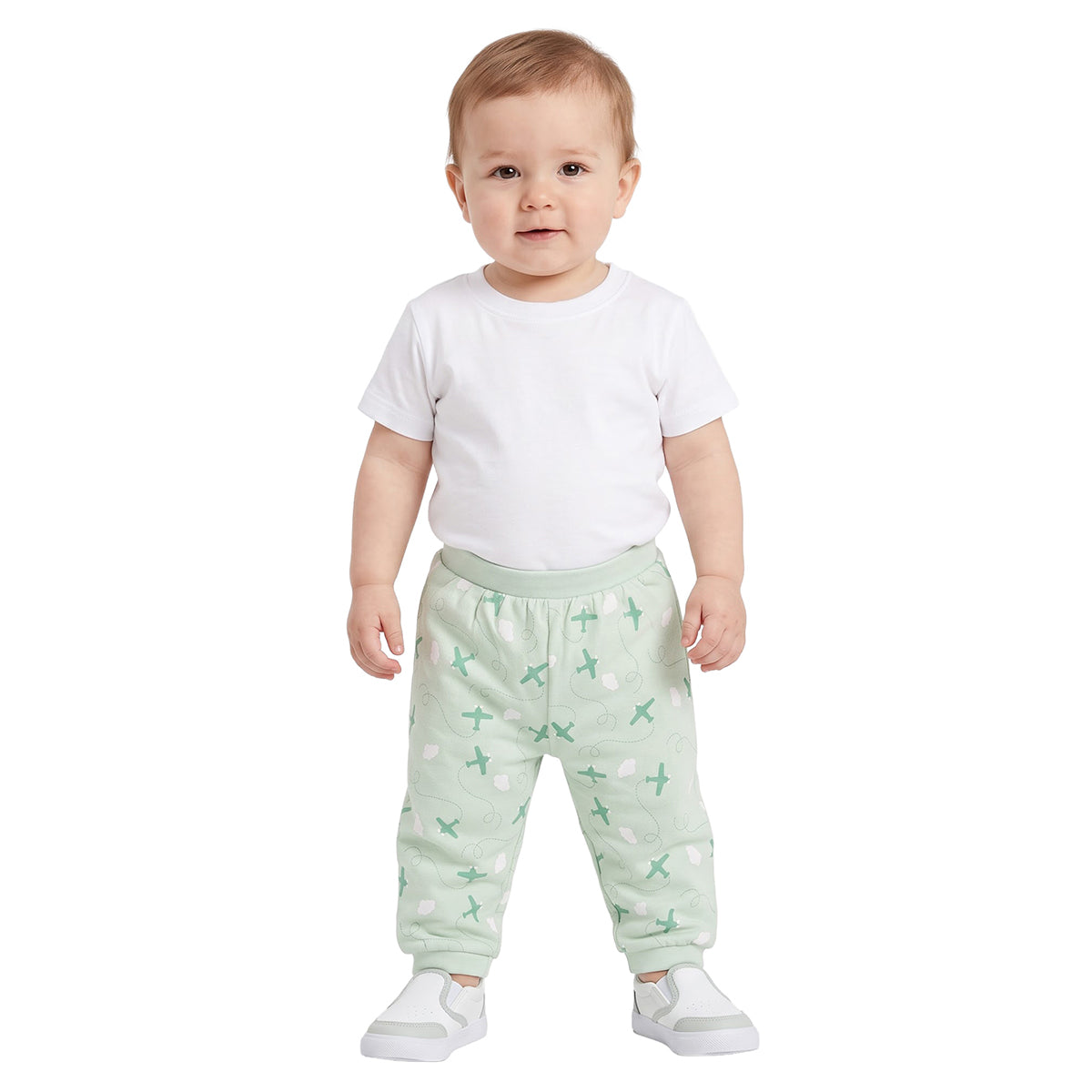 Baby Boys Mint and Peach Knit Bottoms Pack of 2 Regular Fit Casual Wear