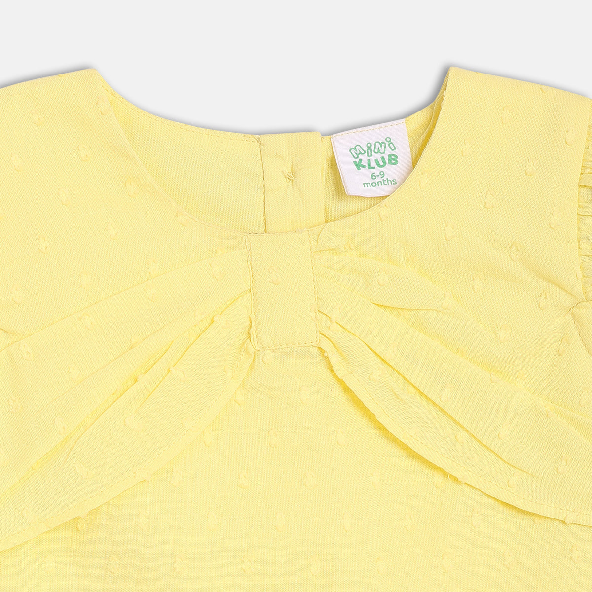 Girls Yellow Cap Sleeve Woven Top