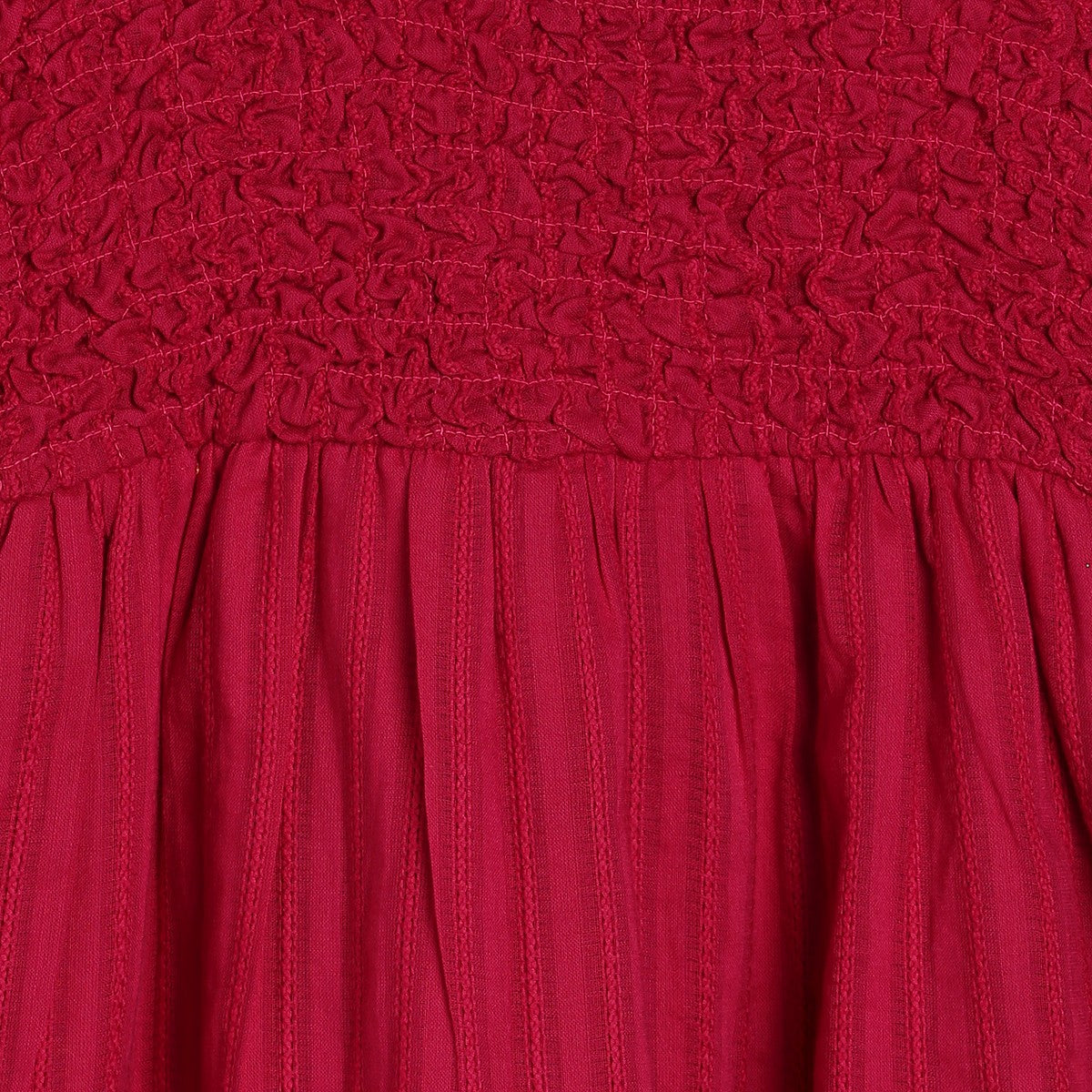 Girls Maroon Pack Of 1 Woven Top