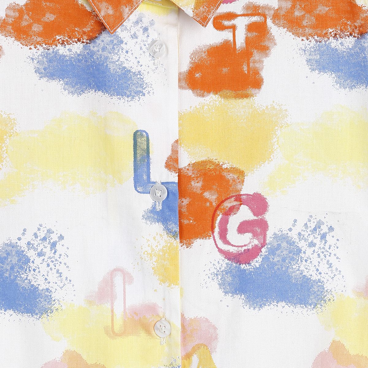 Girls White Woven Top