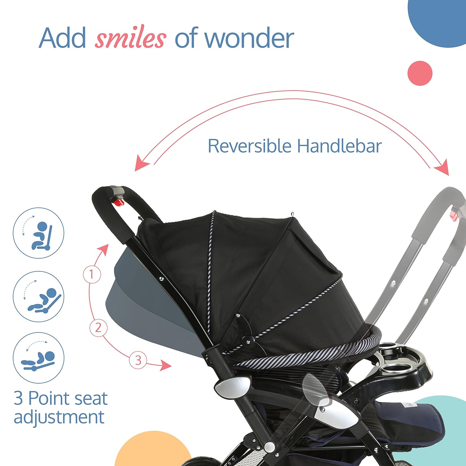 Luvlap Galaxy Stroller - Black