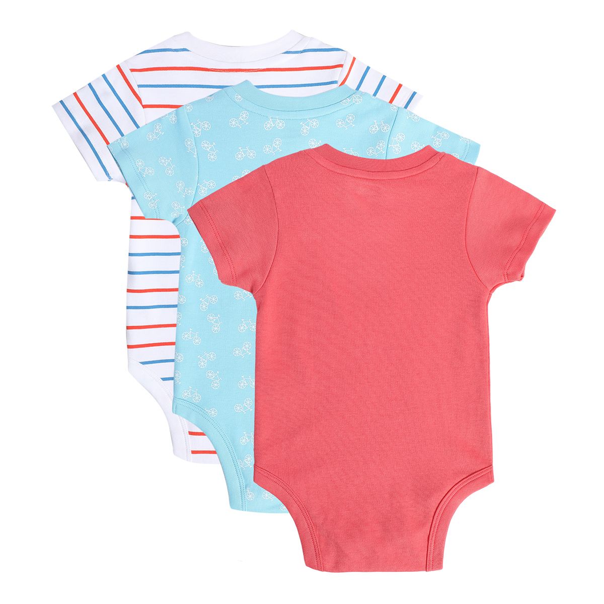 Boys Multicolor Pack Of 3 Body Suit