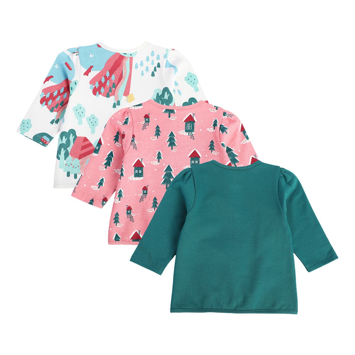 Girls Multicolor Pack Of 3 Front Open Vest