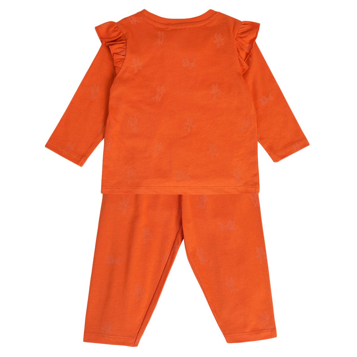 Girls Orange Pack Of 2 Top And Bottom