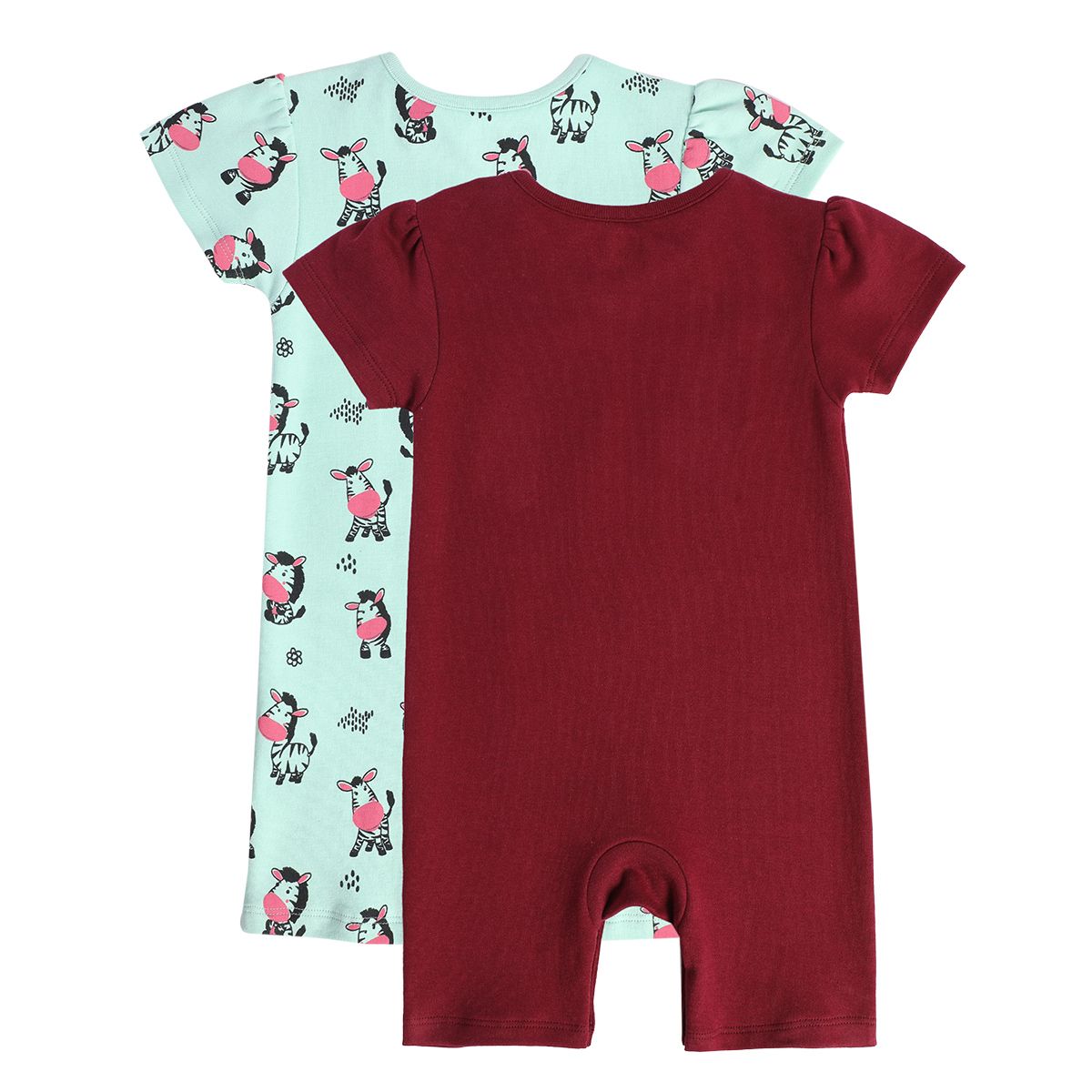 Girls Multicolor Pack Of 2 Romper