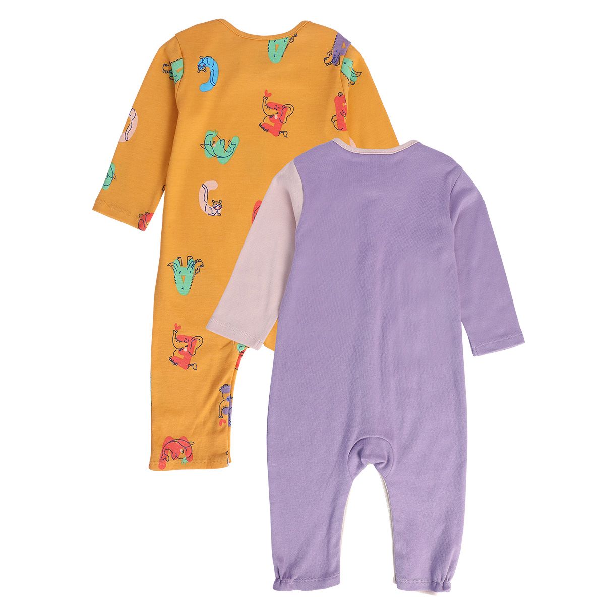 Girls Multicolor Pack Of 2 Romper