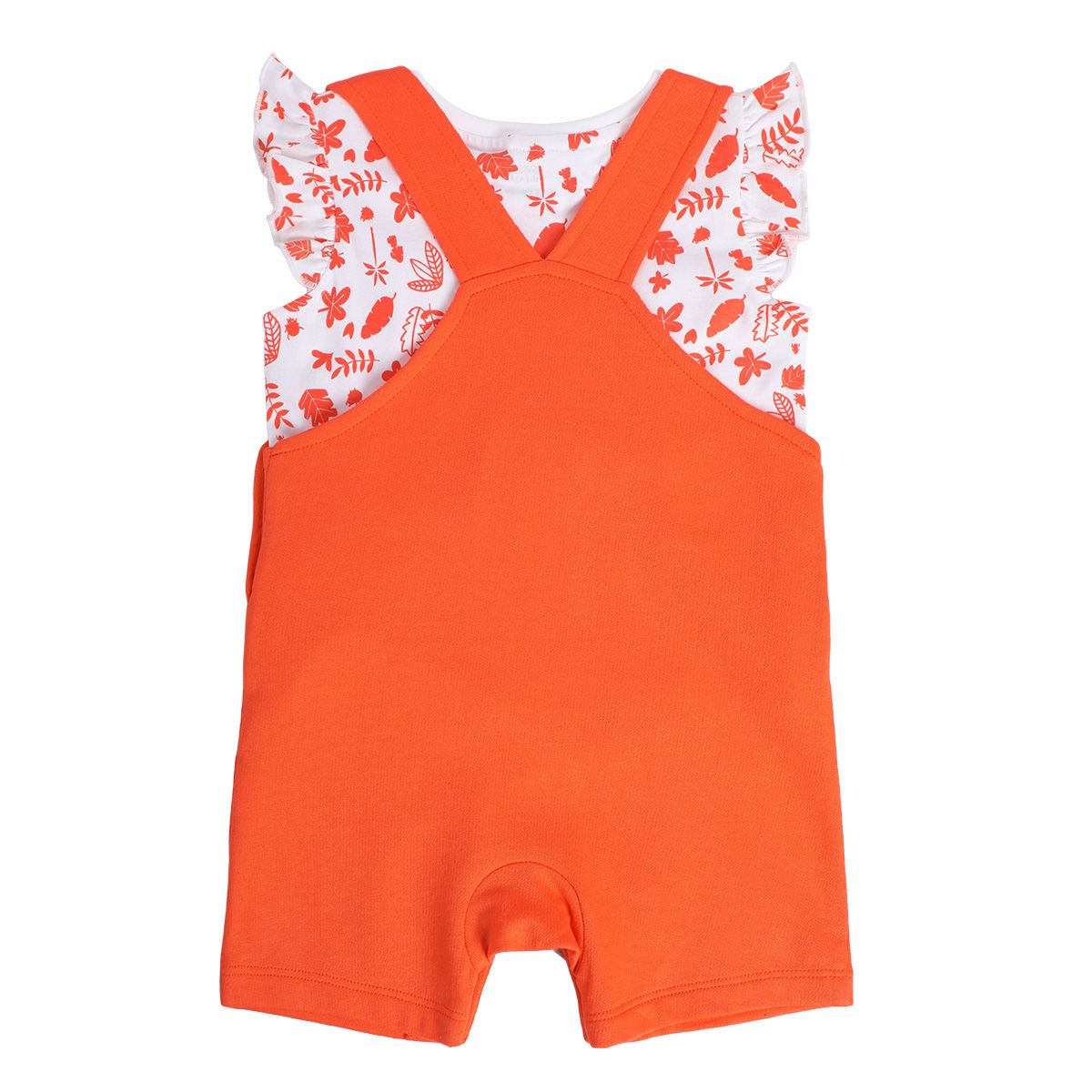 Girls Multicolor Pack Of 2 Dungaree Set