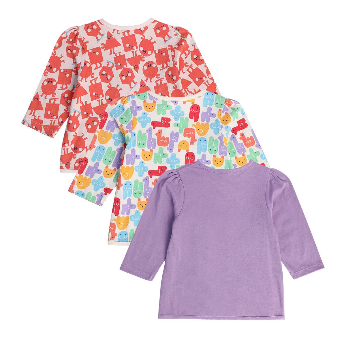 Girls Multicolor Pack Of 3 Front Open Vest