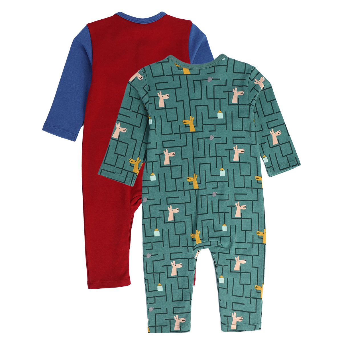 Boys Multicolor Pack Of 2 Romper