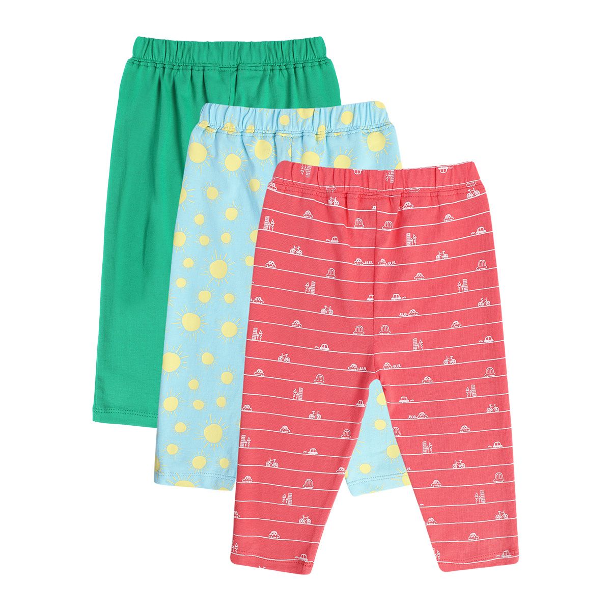 Boys Multicolor Pack Of 3 Knit Bottom