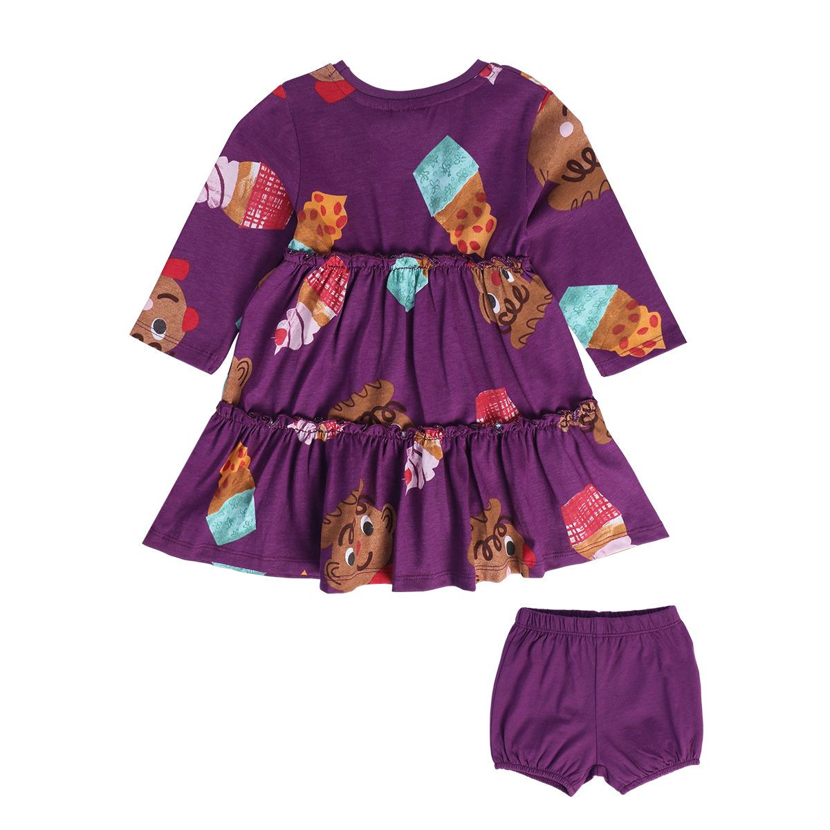 Girls Purple Pack Of 2 Dress