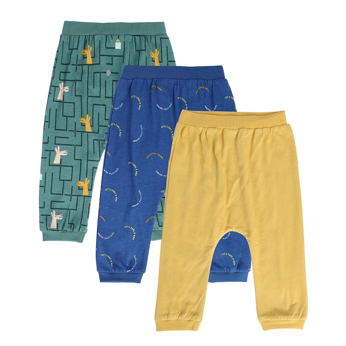 Boys Multicolor Pack Of 3 Knit Bottom