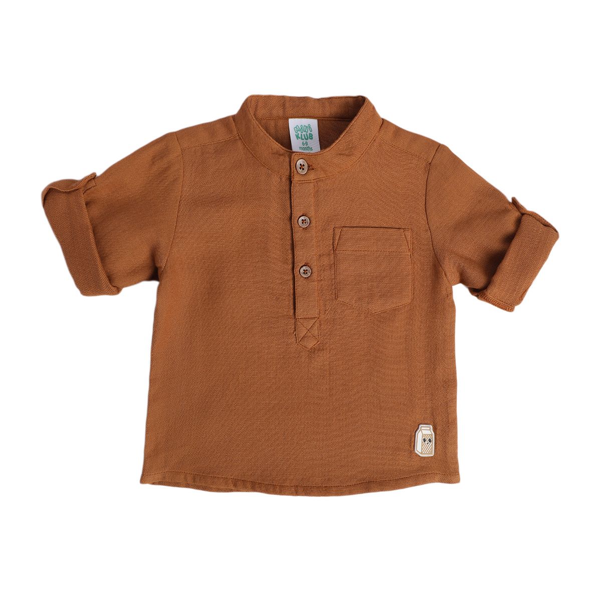 Boys Brown Pack Of 1 Shirt