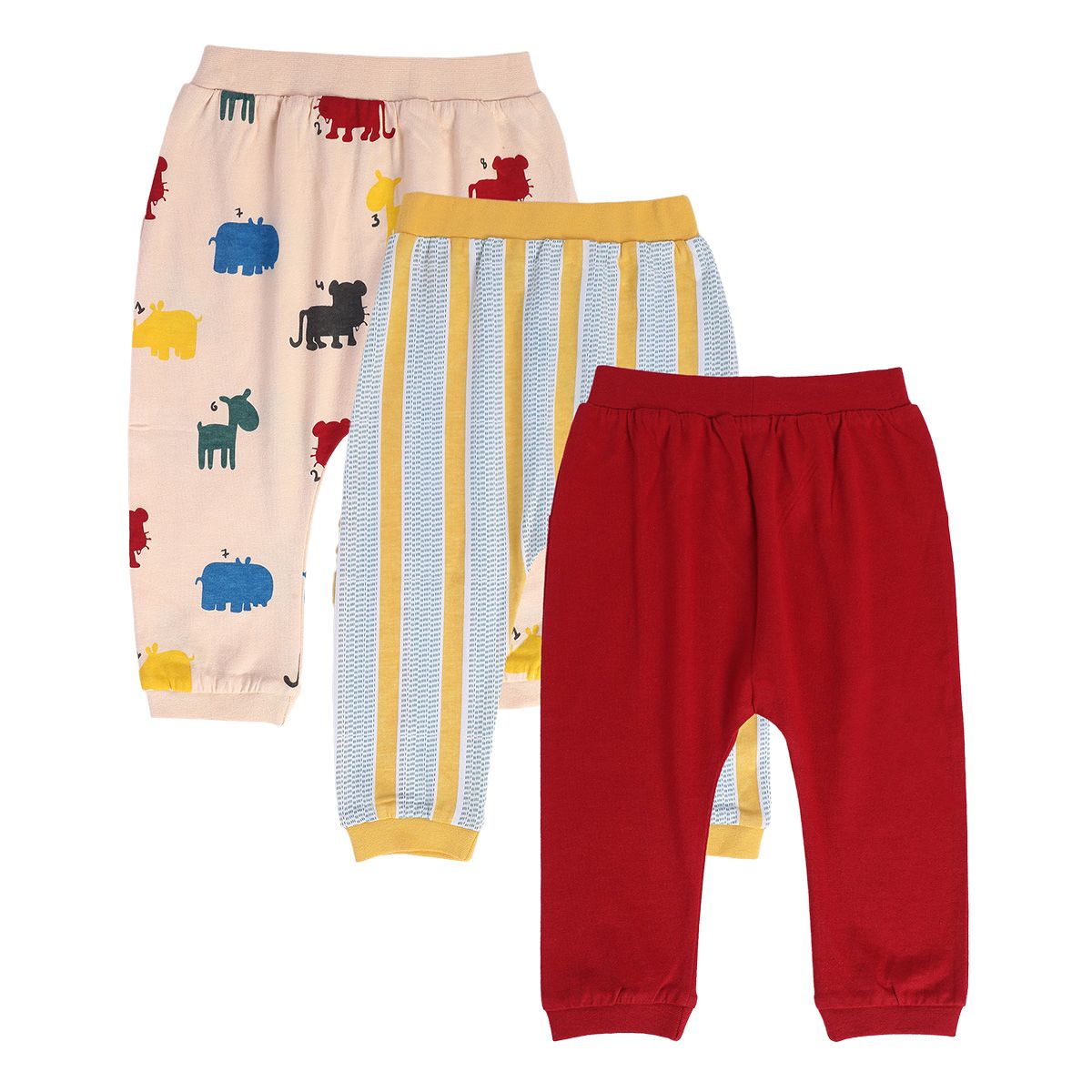 Boys Multicolor Pack Of 3 Knit Bottom