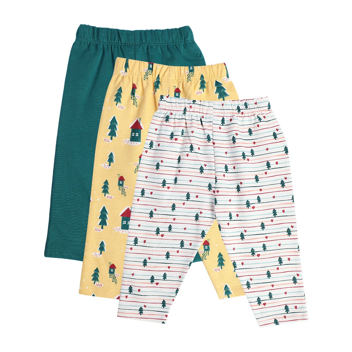Girls Multicolor Pack Of 3 Legging