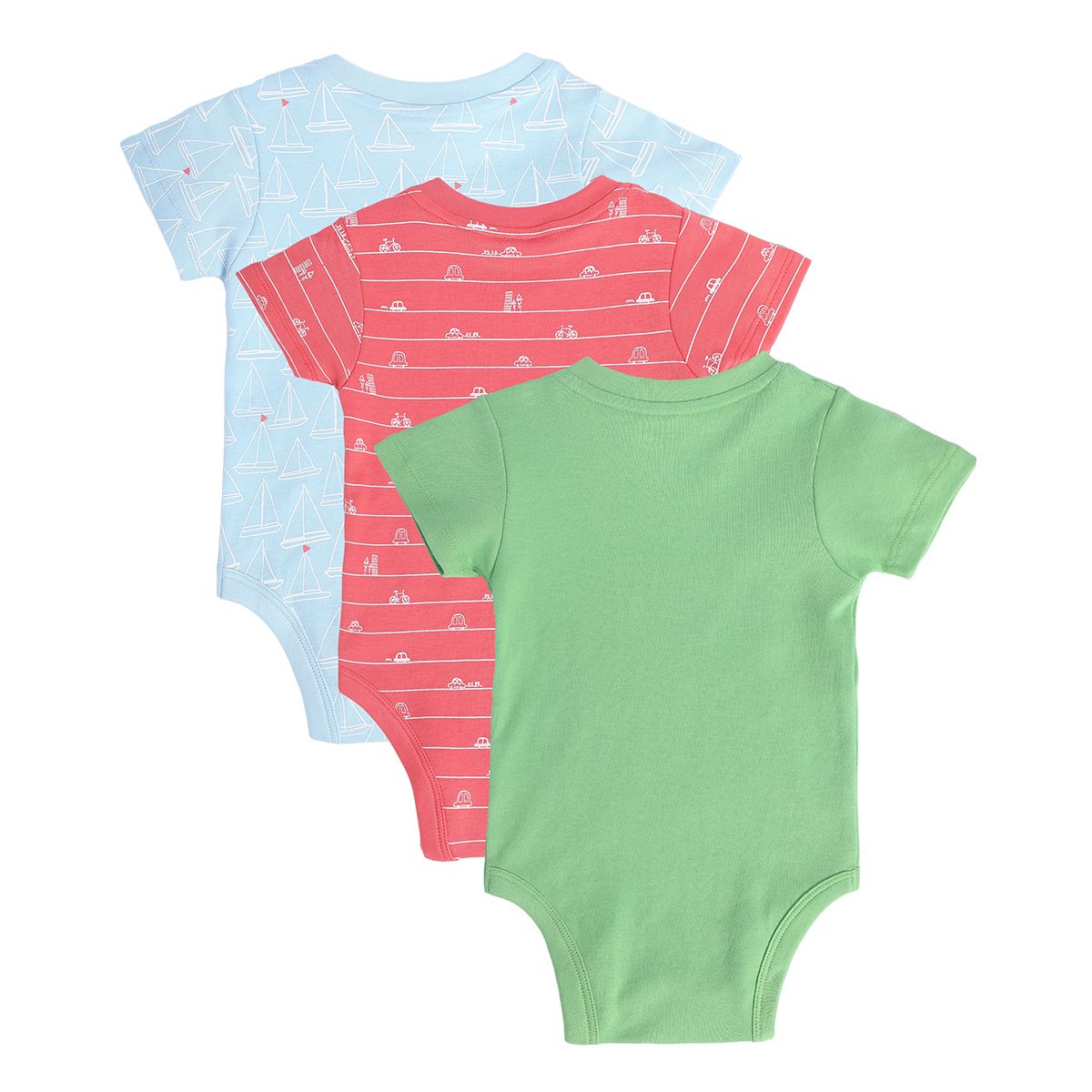 Boys Multicolor Pack Of 3 Body Suit