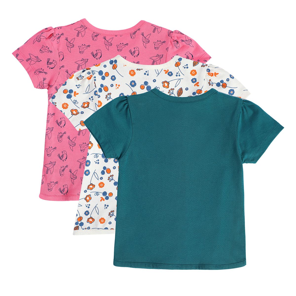 Girls Multicolor Pack Of 3 Front Open Vest