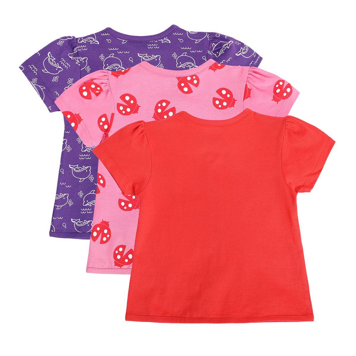 Girls Multicolor Pack Of 3 Front Open Vest
