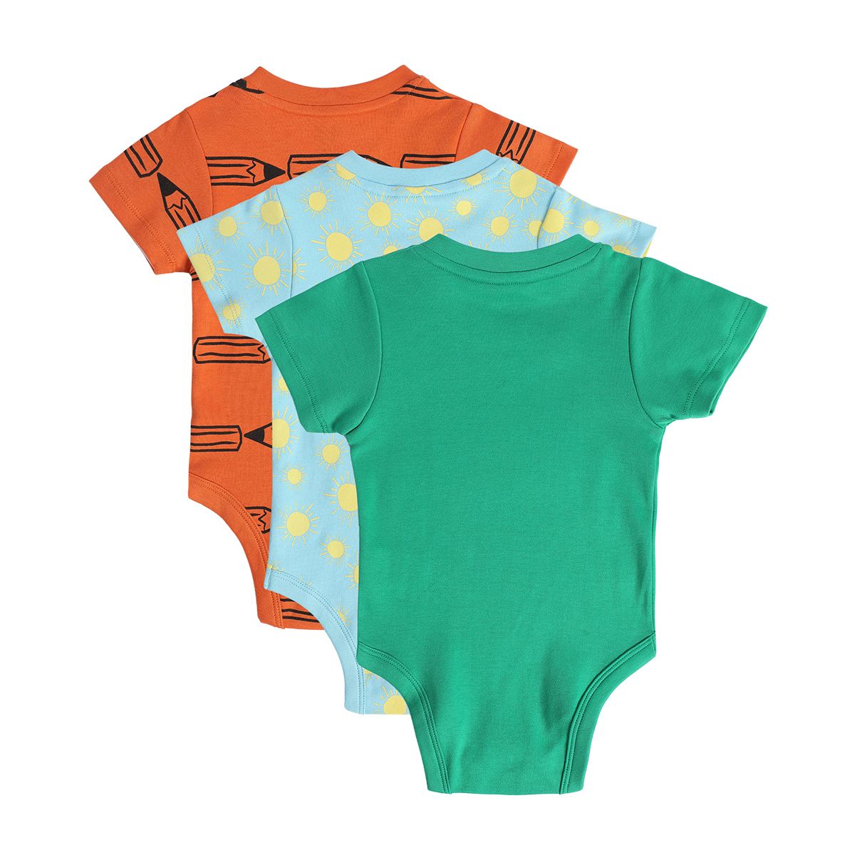 Boys Multicolor Pack Of 3 Body Suit