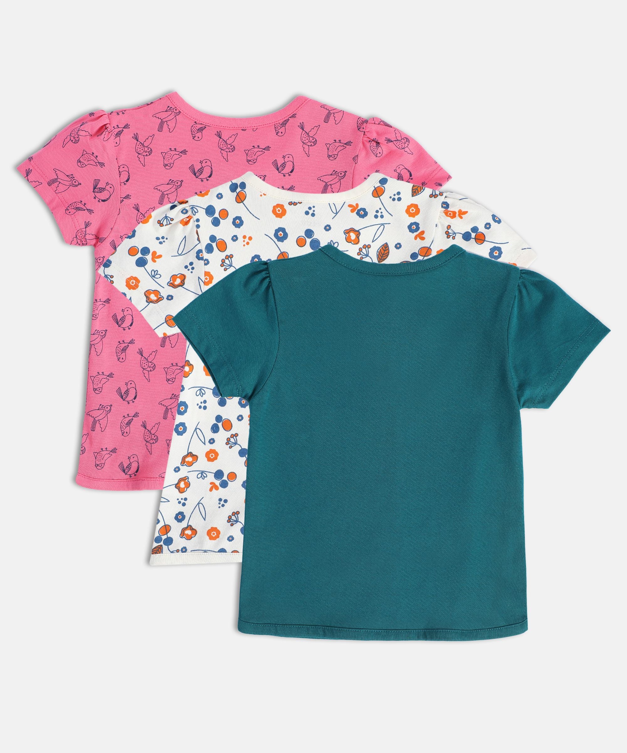 Girls Multicolor Pack Of 3 Front Open Vest