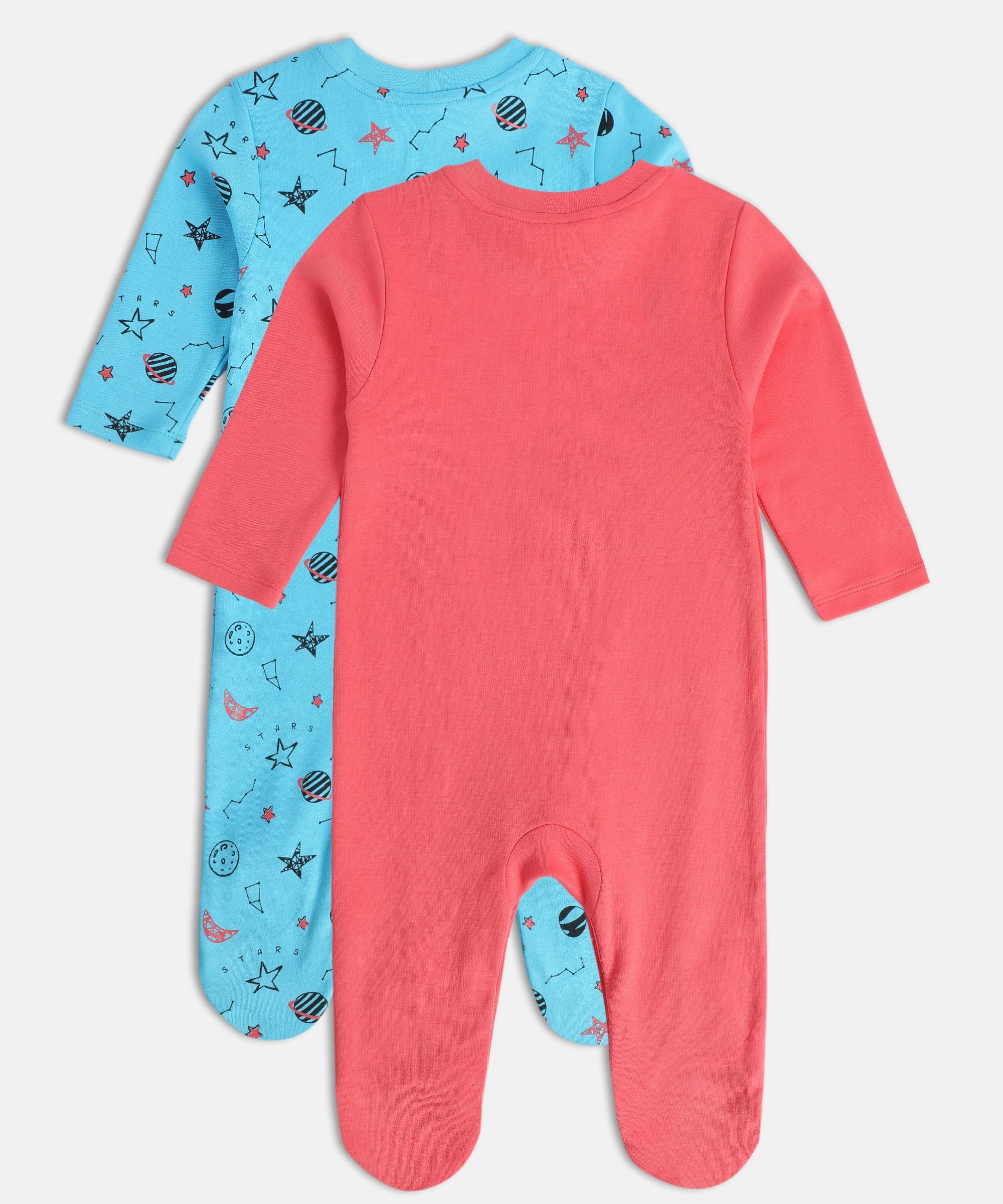 Boys Multicolor Pack Of 2 Sleep Suit