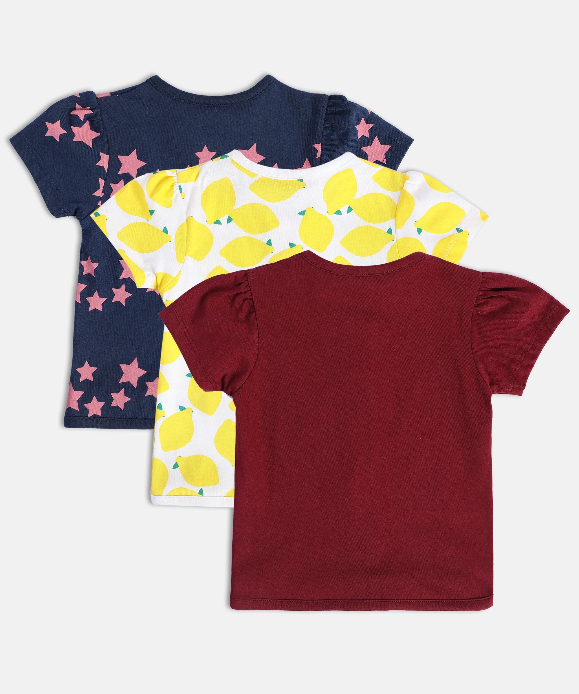 Girls Multicolor Pack Of 3 Front Open Vest