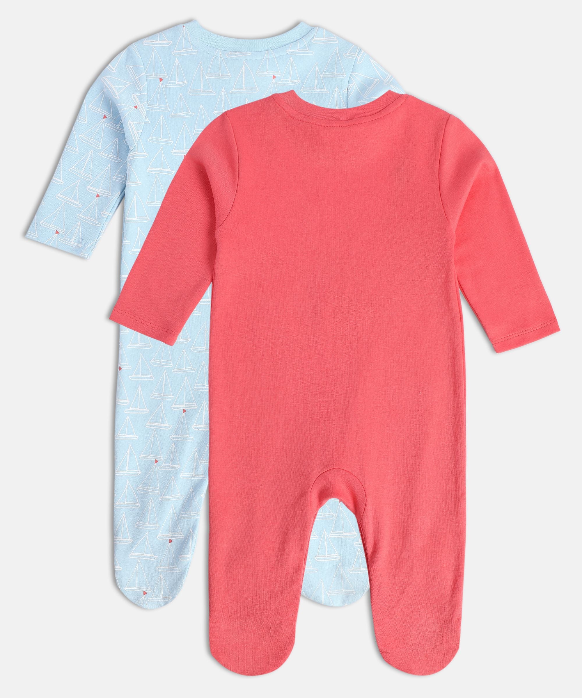 Boys Multicolor Pack Of 2 Sleep Suit