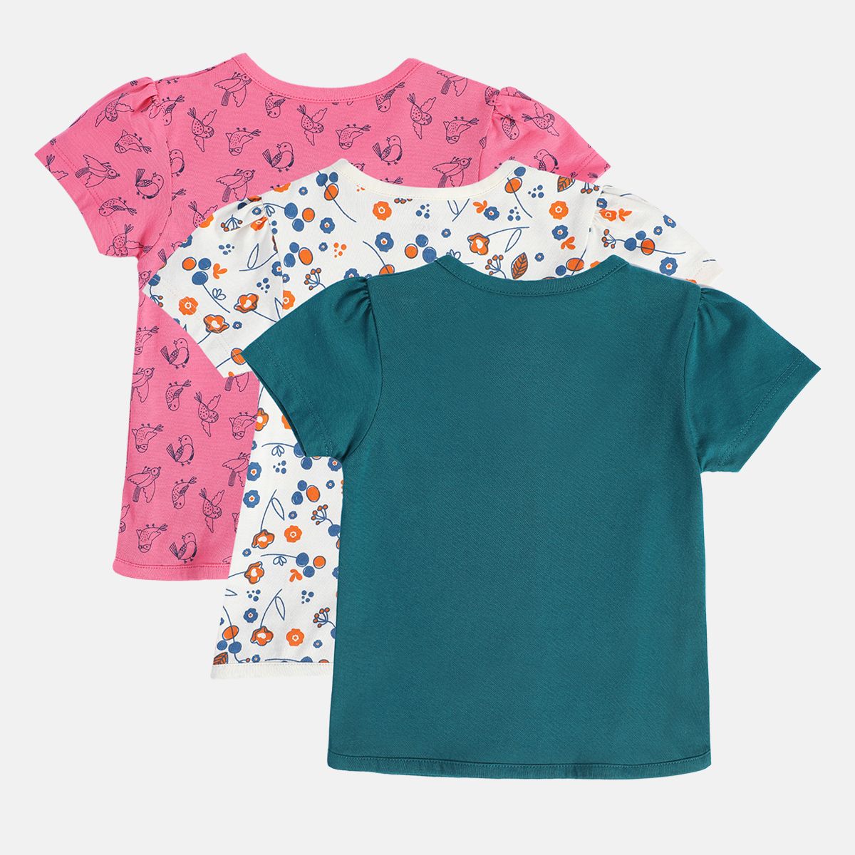 Girls Multicolor Pack Of 3 Front Open Vest