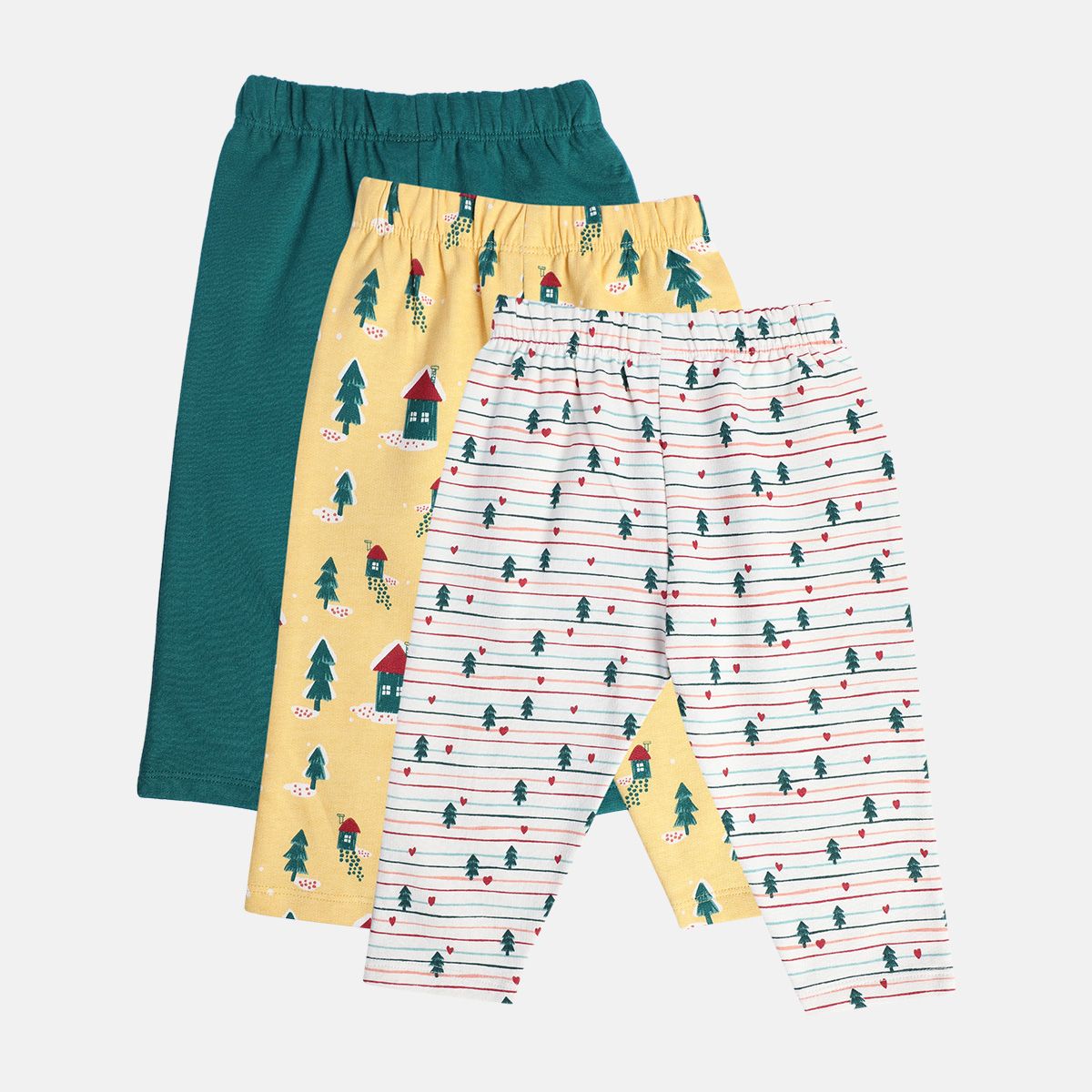 Girls Multicolor Pack Of 3 Legging