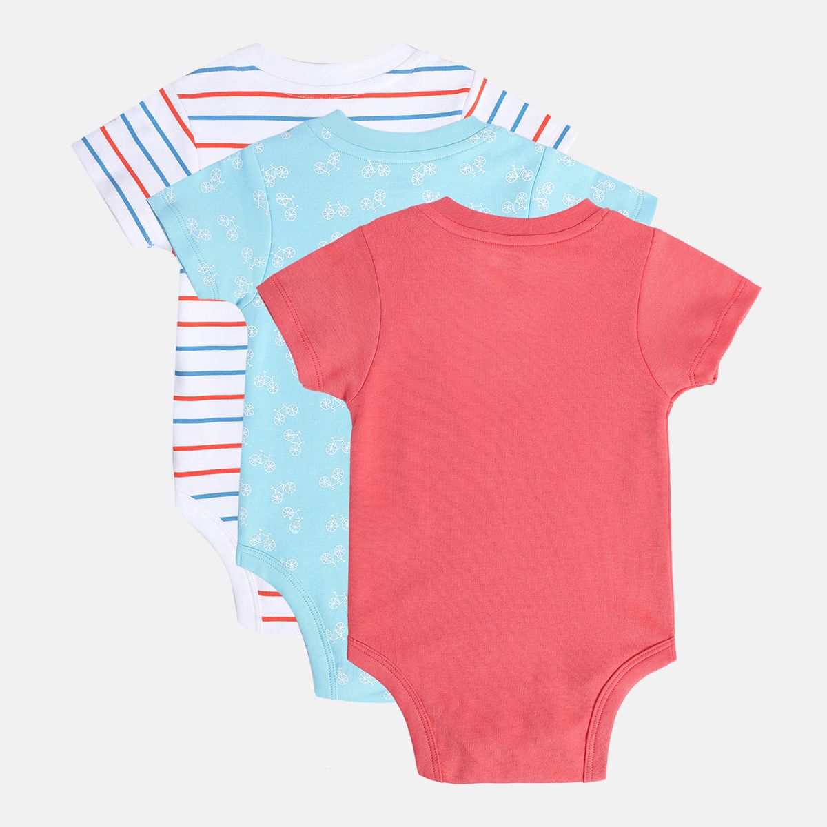 Boys Multicolor Pack Of 3 Body Suit
