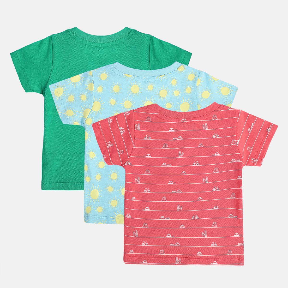 Boys Multicolor Pack Of 3 T-Shirt