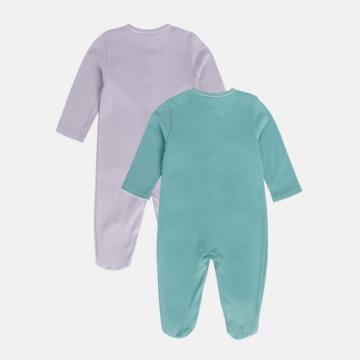 Girls Multicolor Pack Of 2 Sleep Suit
