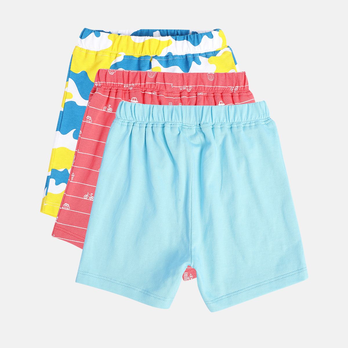 Boys Multicolor Pack Of 3 Shorts