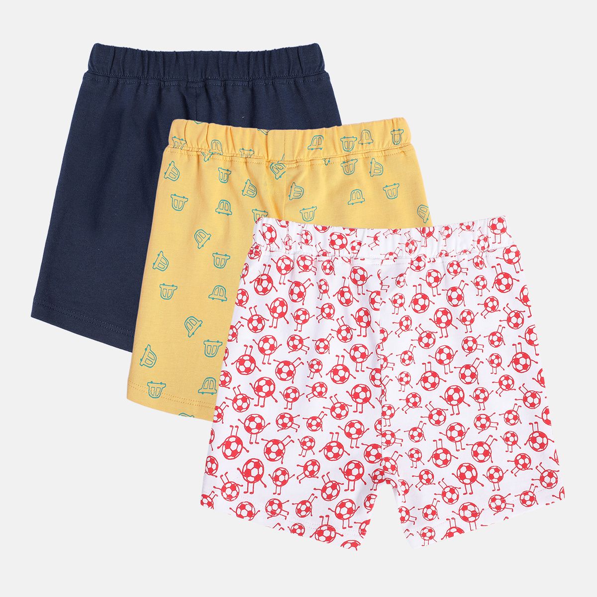 Boys Multicolor Pack Of 3 Shorts