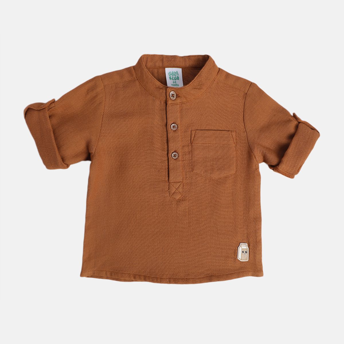 Boys Brown Pack Of 1 Shirt