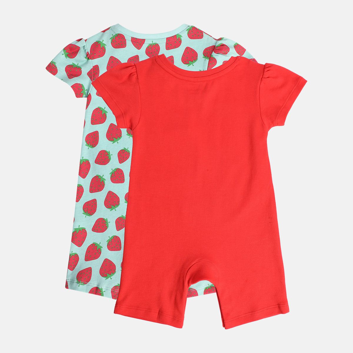 Girls Multicolor Pack Of 2 Romper