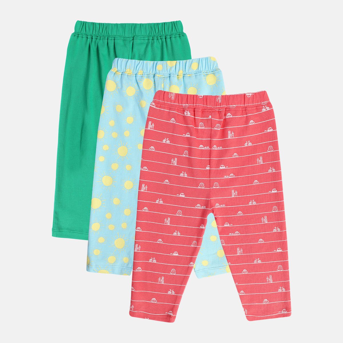 Boys Multicolor Pack Of 3 Knit Bottom